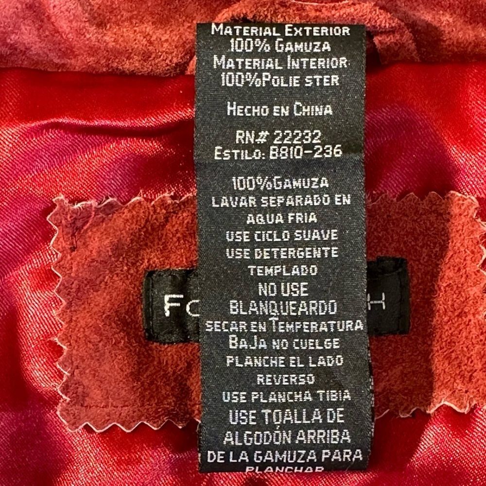 🌟 For Joseph Authentic Suede Jacket in Rust Sz M/L - Picture 5 of 7